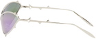 MAUSTEIN SSENSE Exclusive Silver Metal Spike Sunglasses
