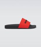 Balenciaga - Rubber pool slides with logo