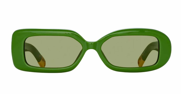 Photo: Jacquemus Rond Carre - Jade Green Sunglasses