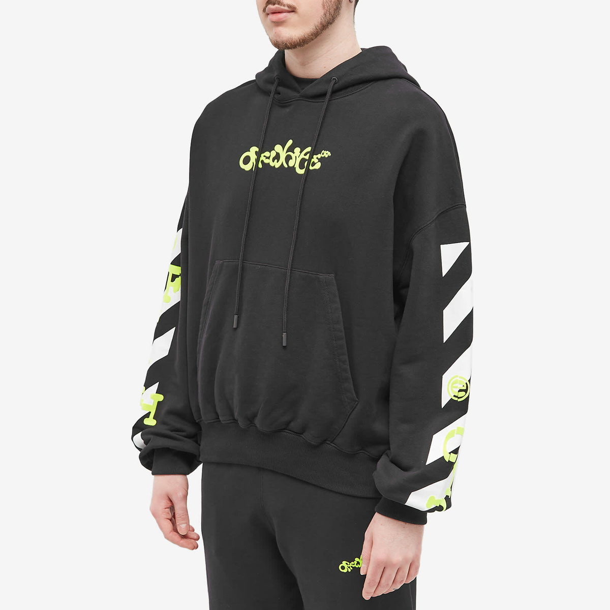 Black off white online hoodie mens