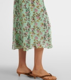 Ulla Johnson Celestina floral silk chiffon midi dress