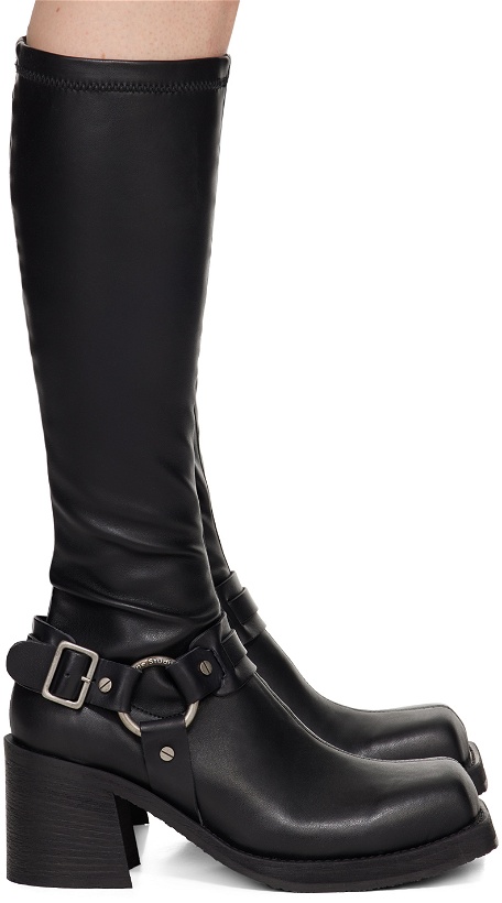 Photo: Acne Studios Black Pull-On Buckle Boots