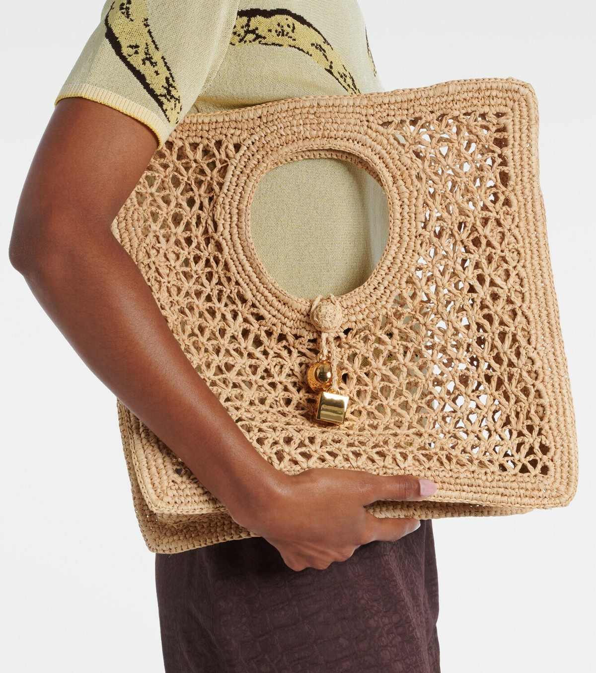 Jacquemus Spiaggia Small raffia tote bag