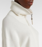 Brunello Cucinelli Monili oversized cotton half-zip sweater