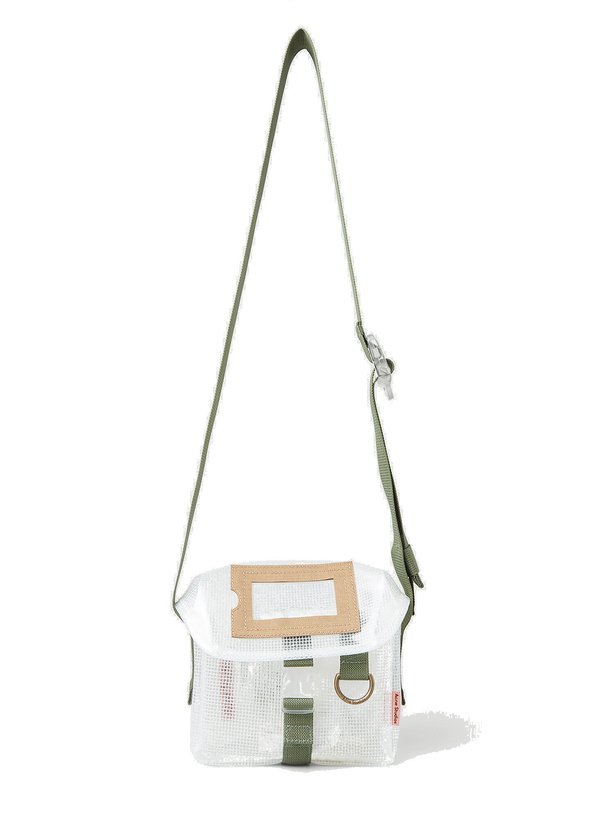 Photo: Transparent Messenger Crossbody Bag in White