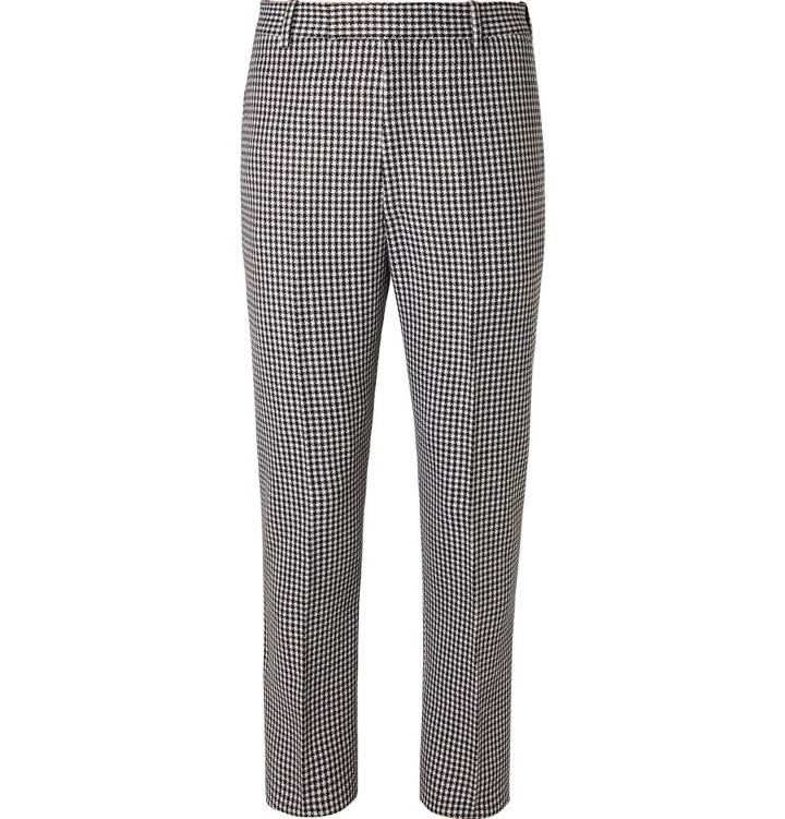 Photo: Alexander McQueen - Slim-Fit Houndstooth Virgin Wool Trousers - Black