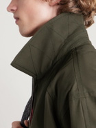 Bottega Veneta - Intrecciato Leather-Trimmed Cotton-Twill Blouson Jacket - Green
