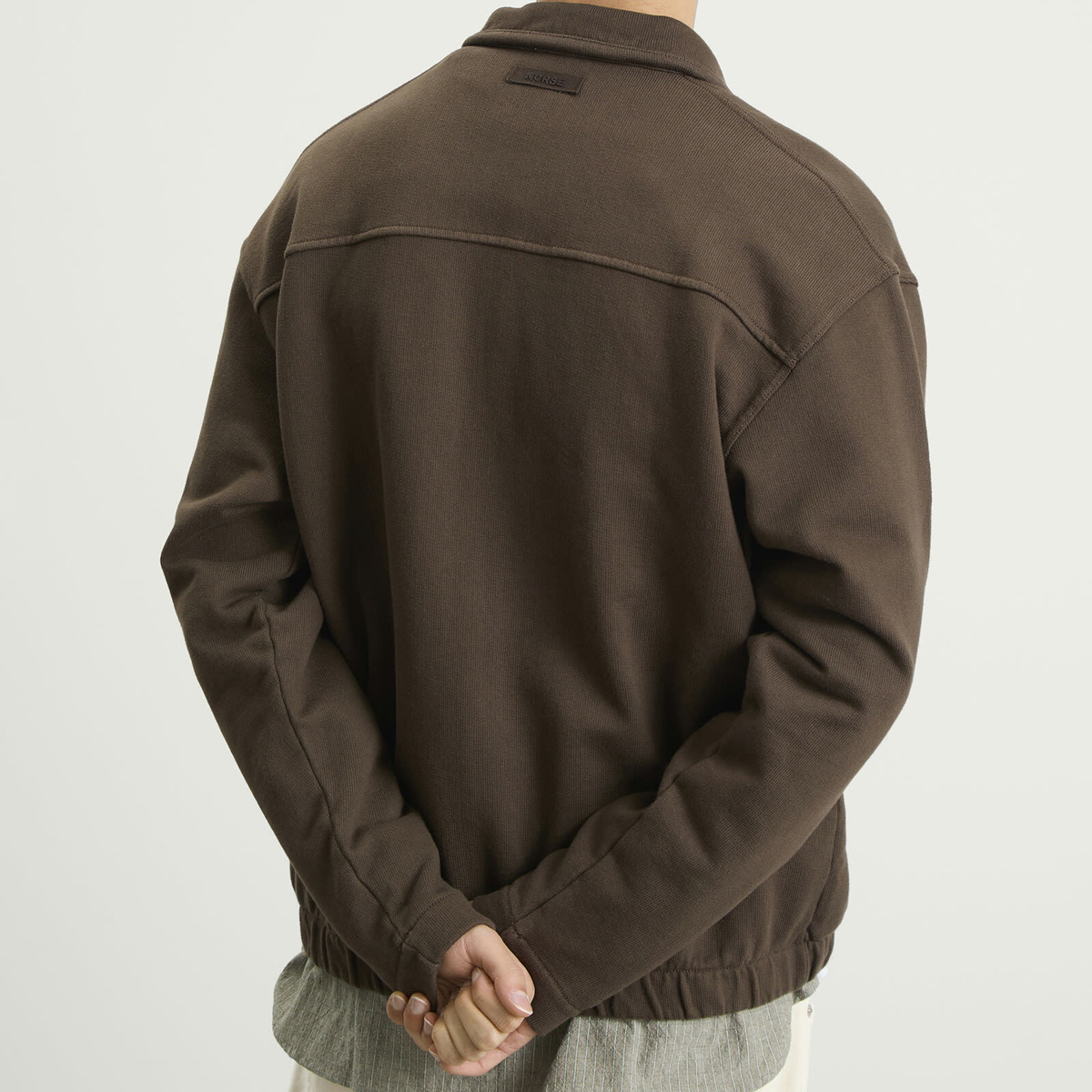 Norse Projects Men's Hornidal Relaxed Track Jacket in Delicioso Brown