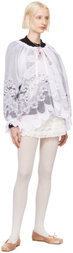 Yuhan Wang White Curtain Lace Blouse