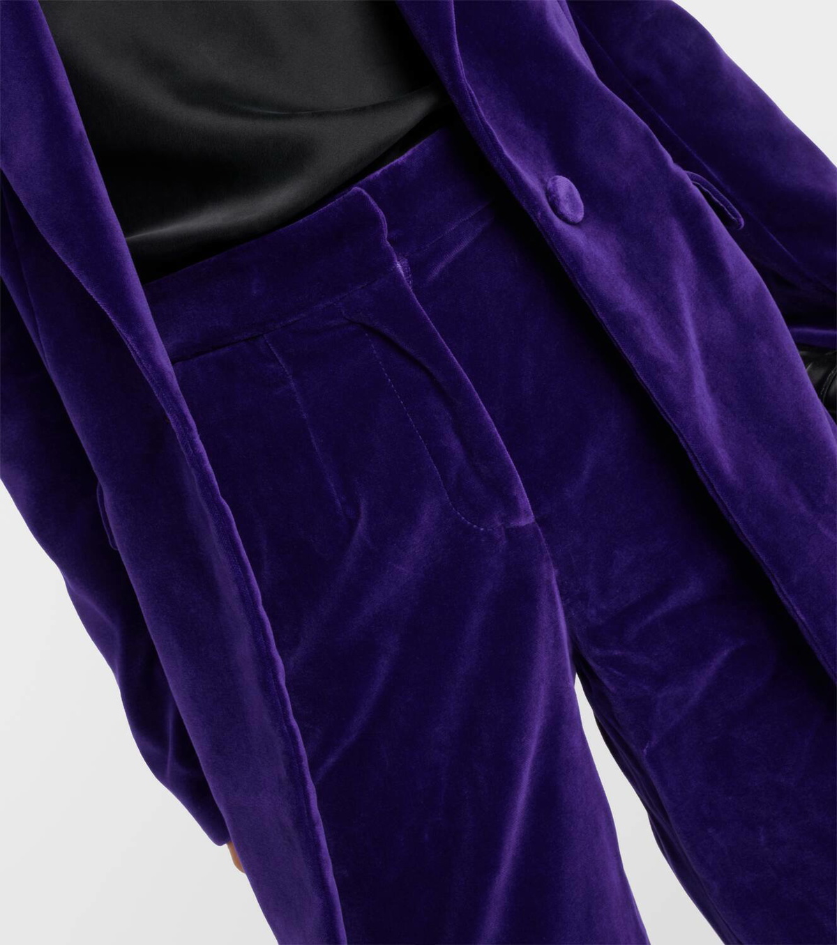 Costarellos Barine cotton velvet wide-leg pants