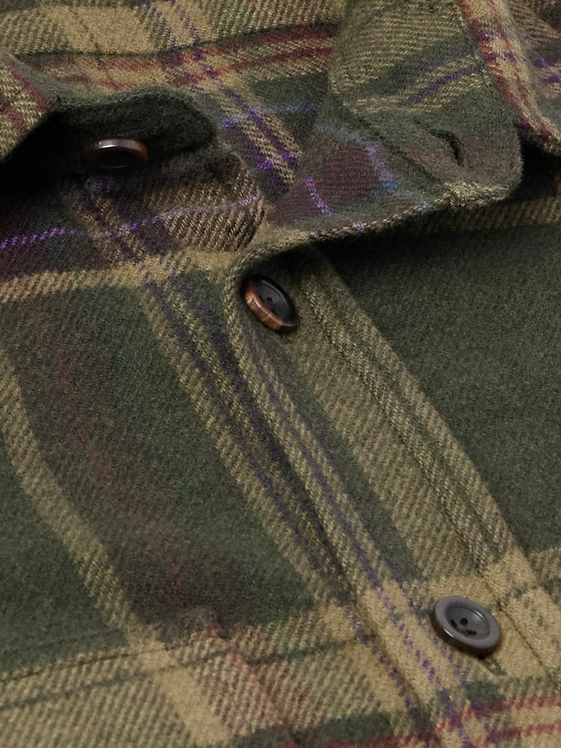 Ralph Lauren Purple label - Cooper Checked Cashmere-Flannel Shirt