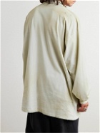 Balenciaga - Oversized Logo-Appliquéd Distressed Cotton-Jersey T-Shirt - White