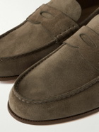 Dunhill - Heddon Flex Suede Penny Loafers - Brown