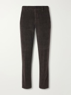 Altea - Dumbo Straight-Leg Stretch-Cotton Corduroy Trousers - Brown