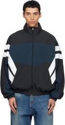 VETEMENTS Black & Blue Taped Track Jacket