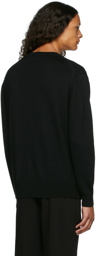 Kenzo Black Crewneck Tiger Crest Sweater