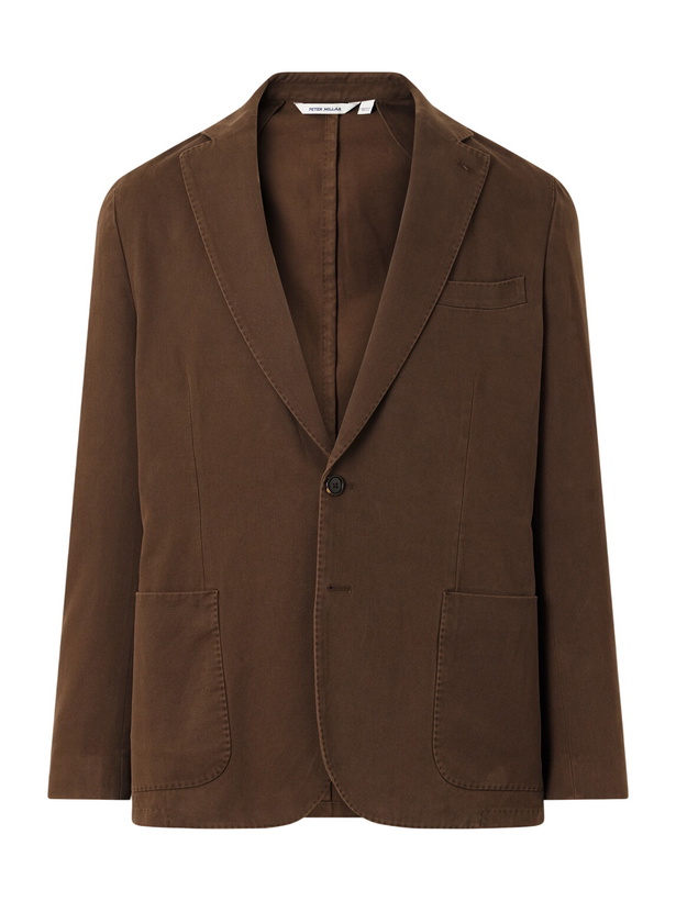 Photo: Peter Millar - Chatham Cotton-Cashmere Sigle Breasted Blazer - Brown