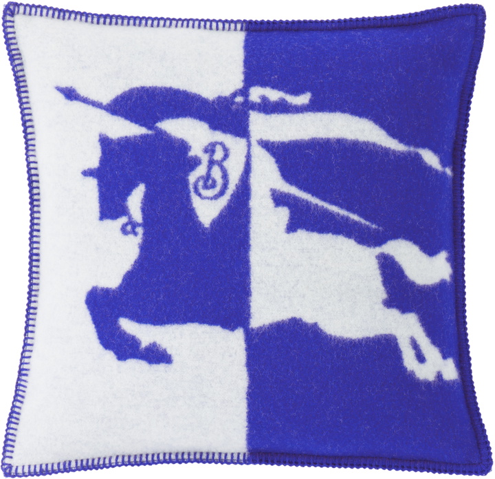 Photo: Burberry Navy & White EKD Wool Cushion