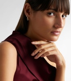 Stone and Strand Forme Knot 14kt gold earrings with diamonds