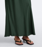 Rixo Lysandra lace-trimmed satin midi dress