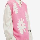 Soulland Men's Kieran Knitted Vest in Pink Multi