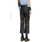 Alexachung Black Leather Cropped Trousers
