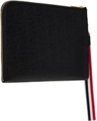 Thom Browne Black RWB Strap Medium Gusset Document Holder