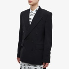 Balenciaga Men's Slim Fit Double Breasted Suit Jacket in Black