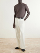 Altea - Linen and Cotton-Blend T-Shirt - Brown