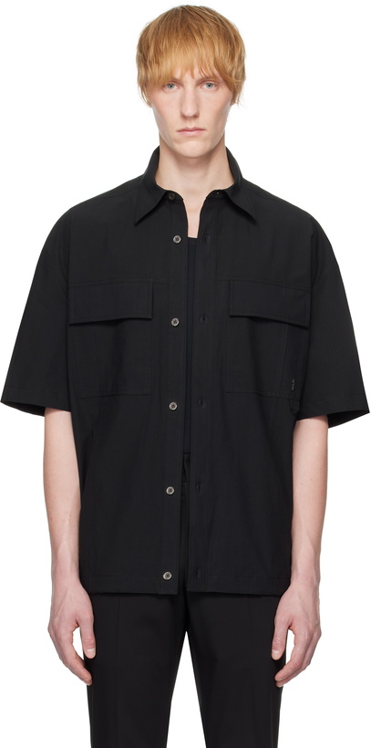 Photo: WOOYOUNGMI Black Banding Short Sleeve Shirt