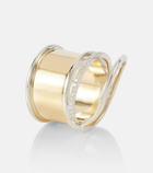 Rainbow K Erin 9kt gold ring with diamonds