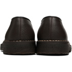 LEMAIRE Black Piped Crepe Slipper Loafers