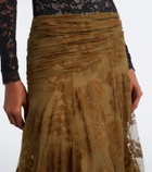 Zimmermann Clash draped lace maxi skirt