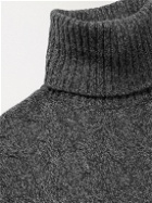 ERDEM - Nikos Cable-Knit Rollneck Sweater - Gray