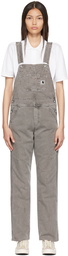 Carhartt Work In Progress Gray Cotton Overalls