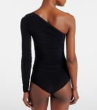 Wolford Draped semi-sheer bodysuit