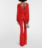 Giuseppe di Morabito Floral-appliqué draped jersey top