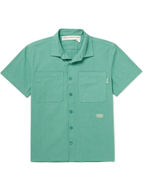 Photo: Abc. 123. - Logo-Appliquéd Cotton-Ripstop Shirt - Green