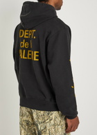 Gallery Dept. Printed Hooded Cotton Sweatshirt Black