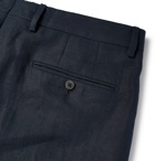 Caruso - Slim-Fit Linen Suit Trousers - Blue