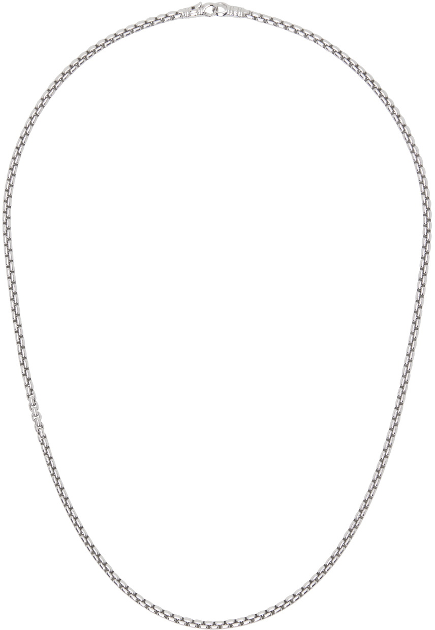 Tom Wood Silver Venetian Single M Necklace Tom Wood