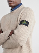 Stone Island - Basket-Stitch Wool-Blend Sweater - Brown