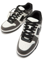 Off-white Out Of Office Panelled Leather Sneakers Grey