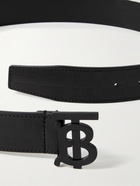 Burberry - 3.5cm Debossed Leather Belt - Black