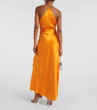 The Sei Asymmetric silk satin gown