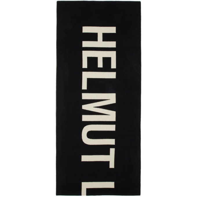 Photo: Helmut Lang Black and Off-White Oversized Scarf