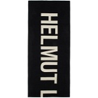 Helmut Lang Black and Off-White Oversized Scarf