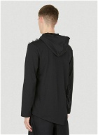 Tulle Trim Hooded Sweatshirt in Black