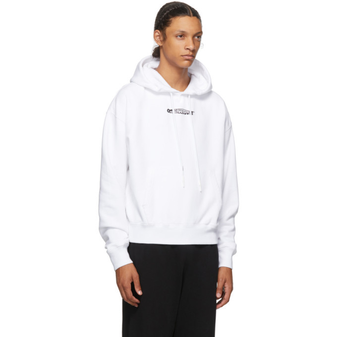 Off-White White Hand Painters Hoodie Off-White