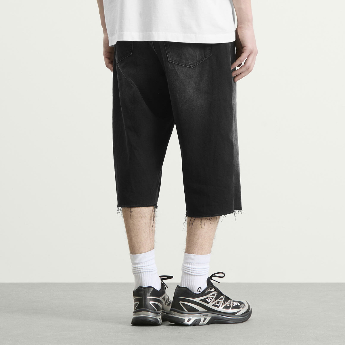 MM6 Maison Margiela Men's Bermuda Denim Shorts in Black